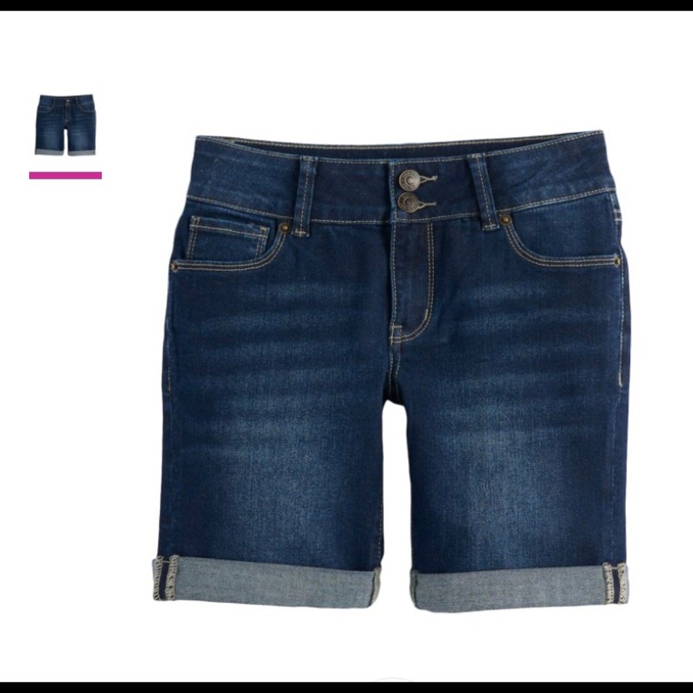 Mudd girls size 10 dark denim shorts